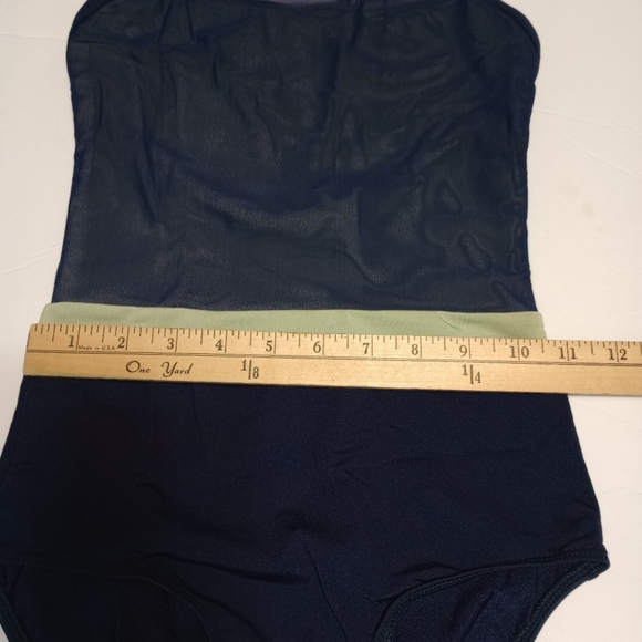 Mariia Daniela Mesh Blue/Green Overlay Breathable Ballet Dance Leotard Small - Picture 6 of 11